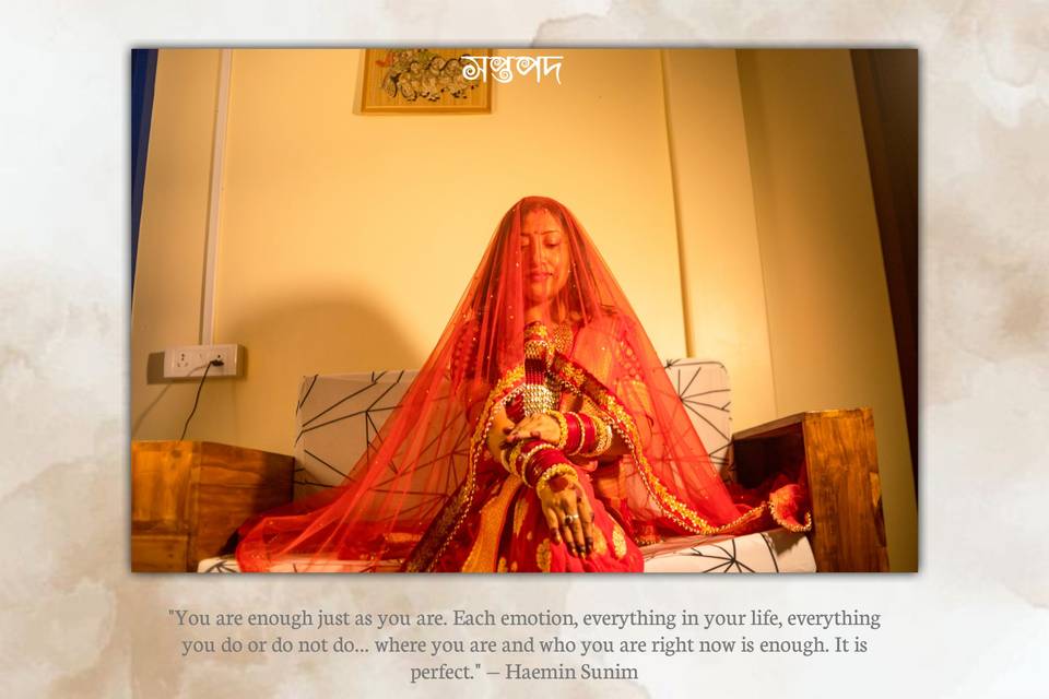 A bride glowing with elegance.