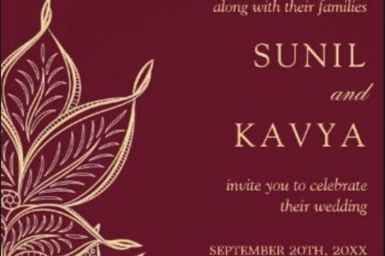 Digital wedding invitation