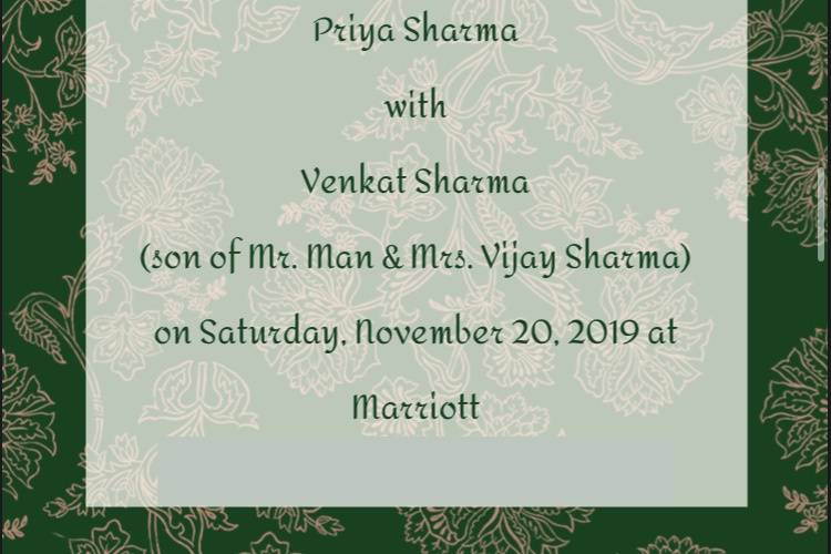 Digital wedding invitation