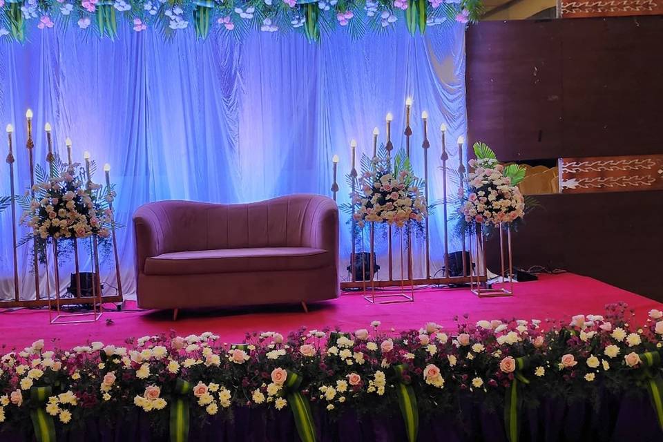 Stage decor with lights