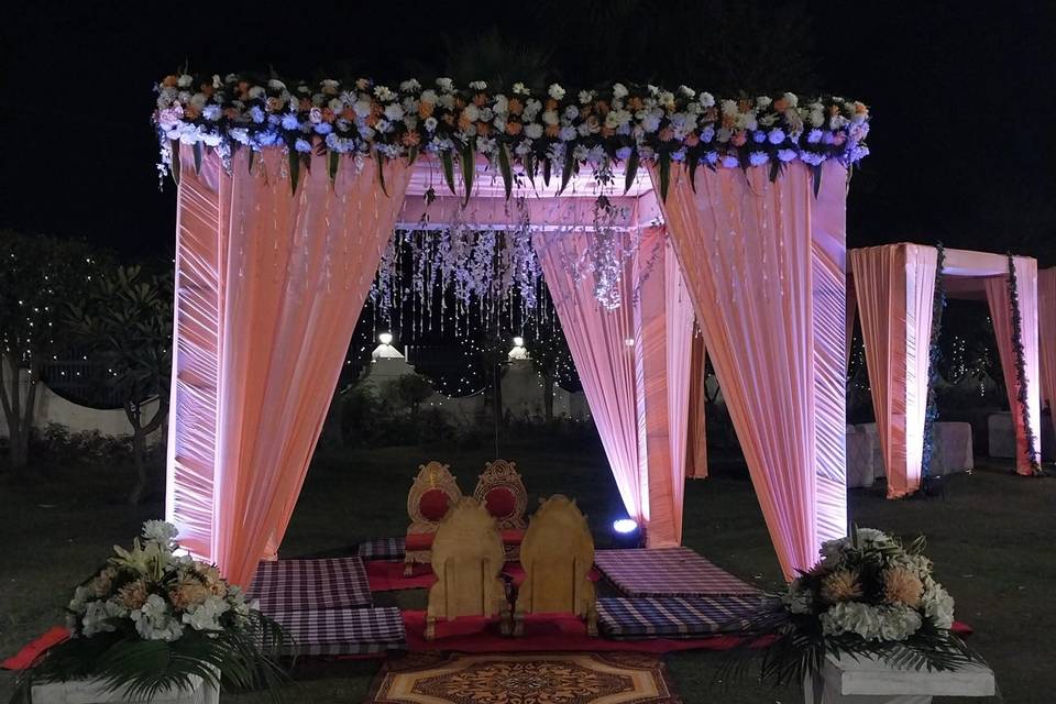 Mandap in lawn