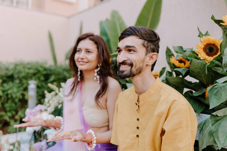 Bride and groom portrait