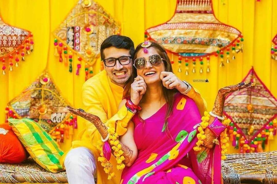 Cute Couple On Their Haldi