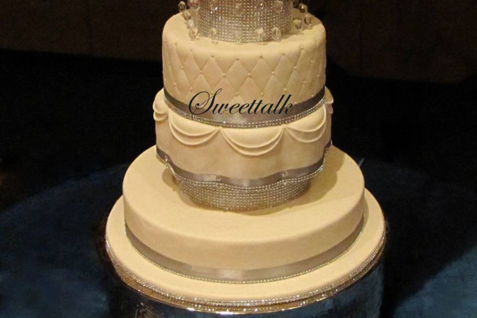 Bejewelled 5 tier cake