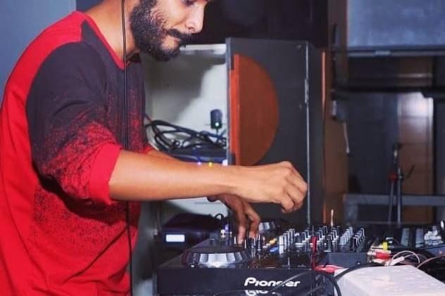 DJ and his music setup