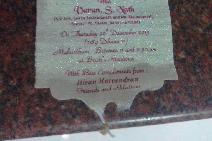 Wedding invitation card