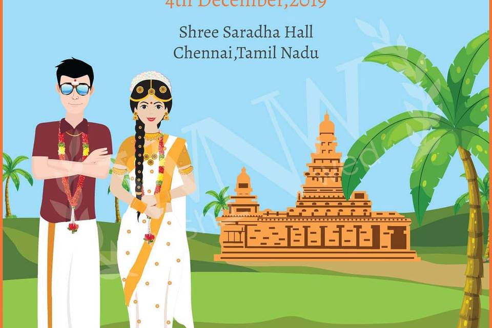 South Indian Wedding Invite