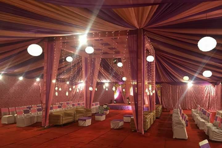 Wedding tenting and lighting