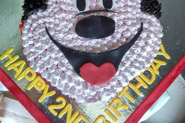 Fresh cream mickey mouse cake