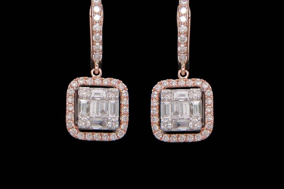 Designer Real Diamond Earrings