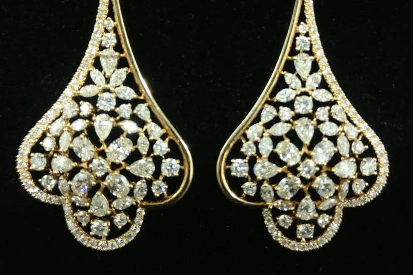 Designer Real Diamond Earrings