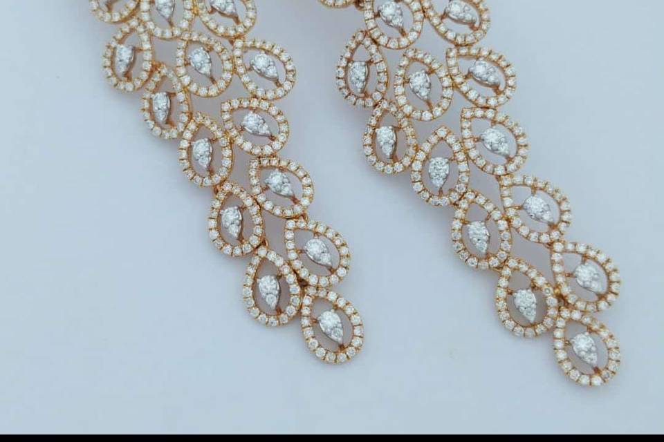 Designer Real Diamond Earrings
