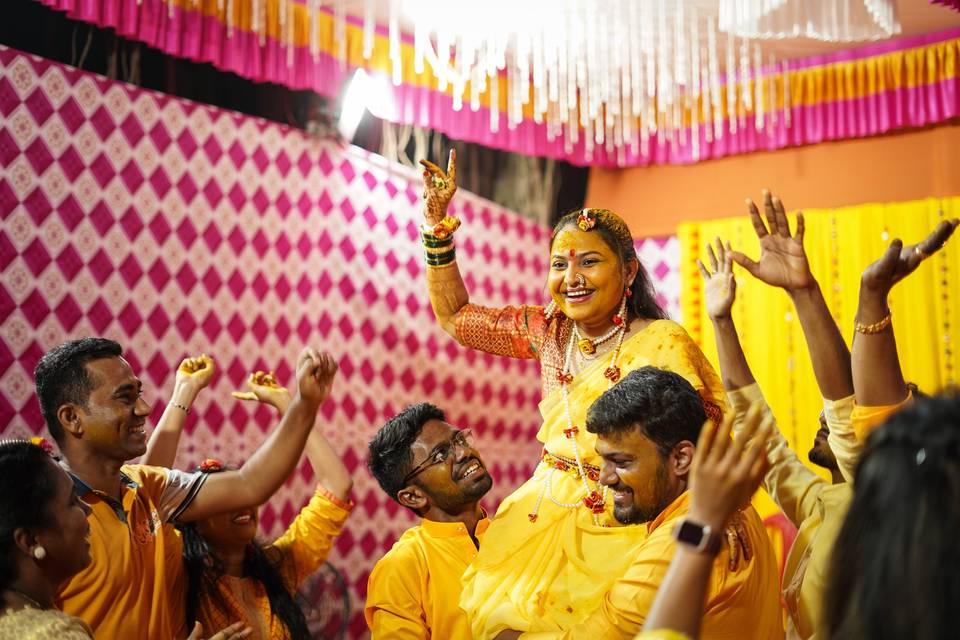 Pretty Haldi Bride