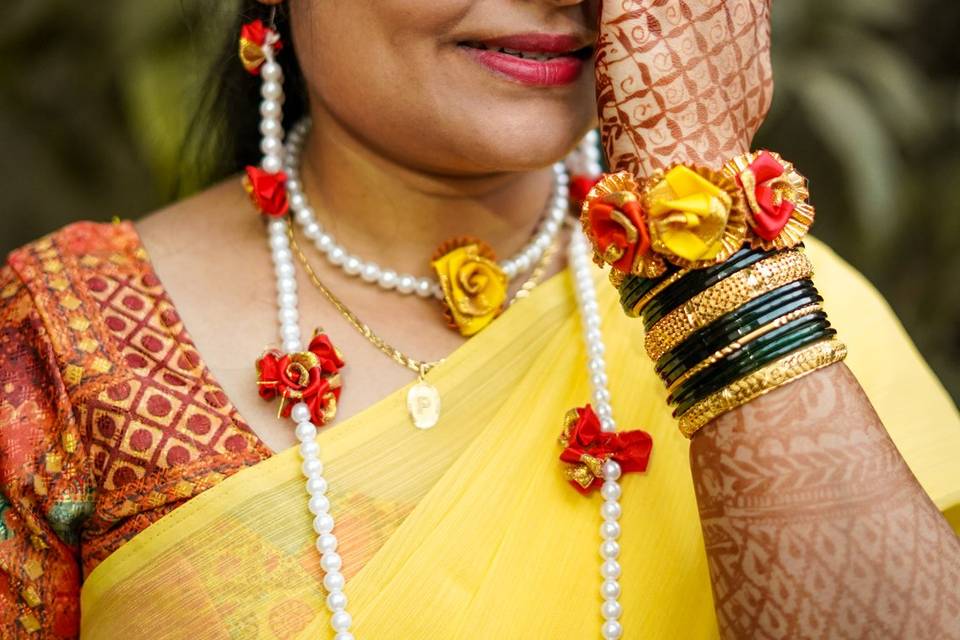 Pretty Haldi Bride