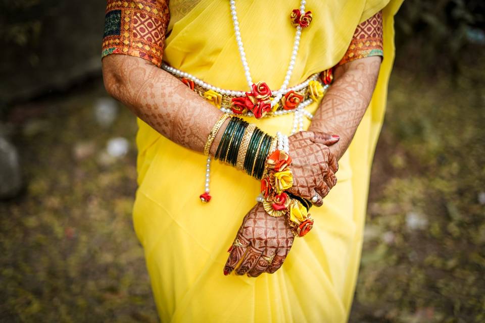 Pretty Haldi Bride