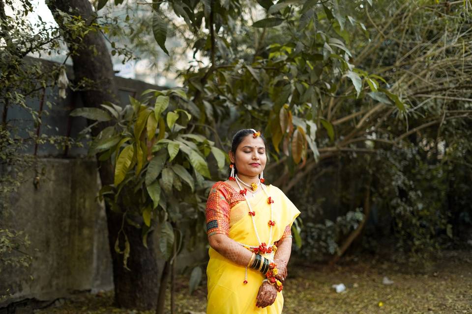 Pretty Haldi Bride