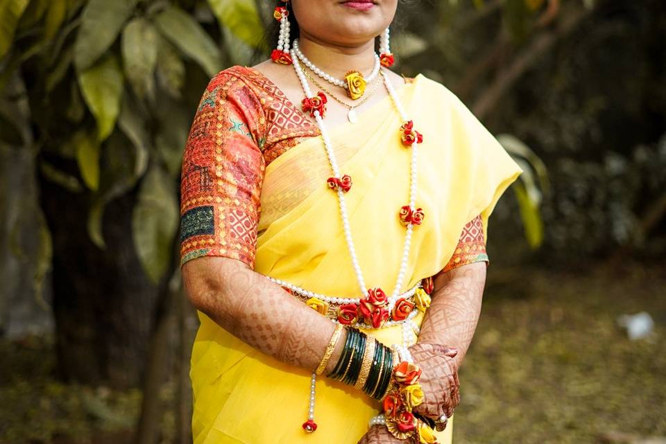 Pretty Haldi Bride