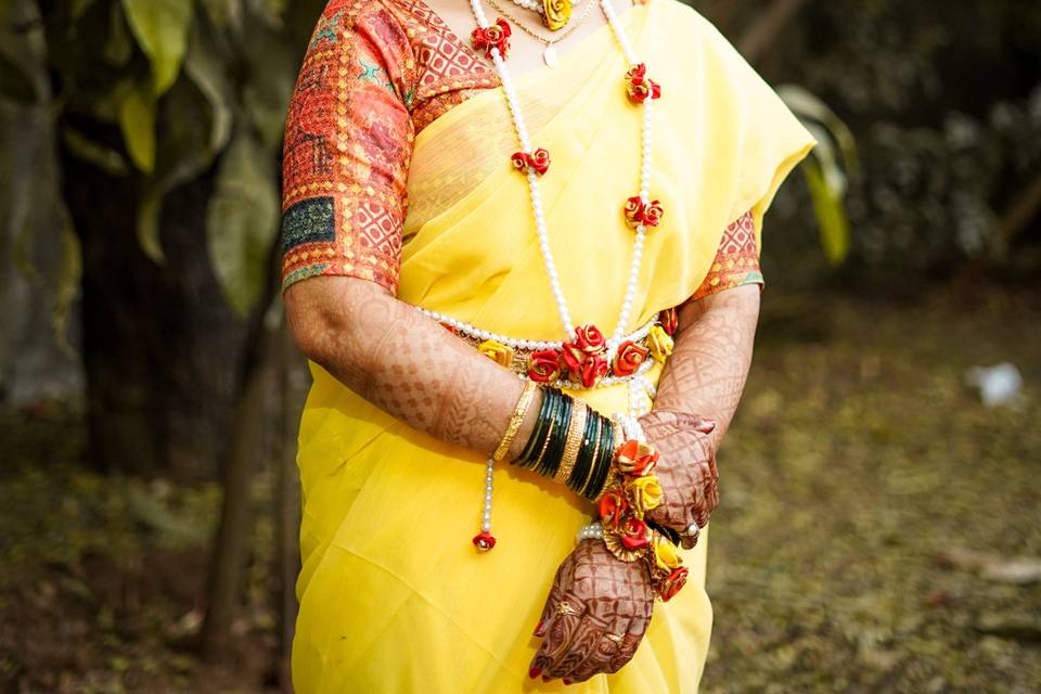 Pretty Haldi Bride