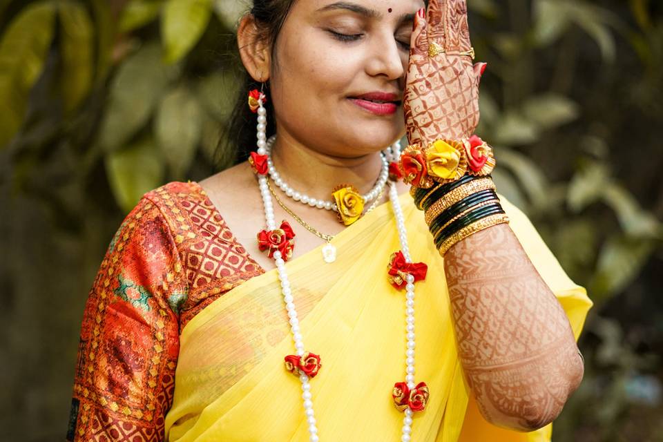 Pretty Haldi Bride