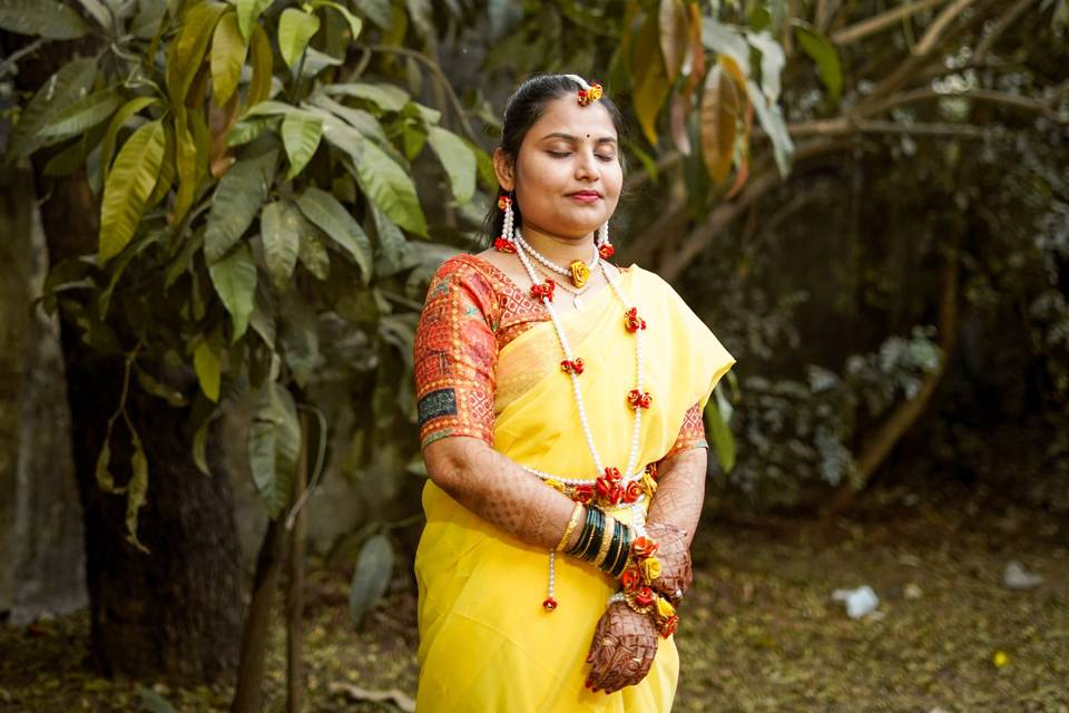 Pretty Haldi Bride