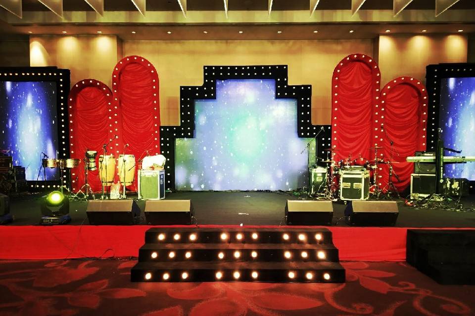 Circus theme sangeet stage