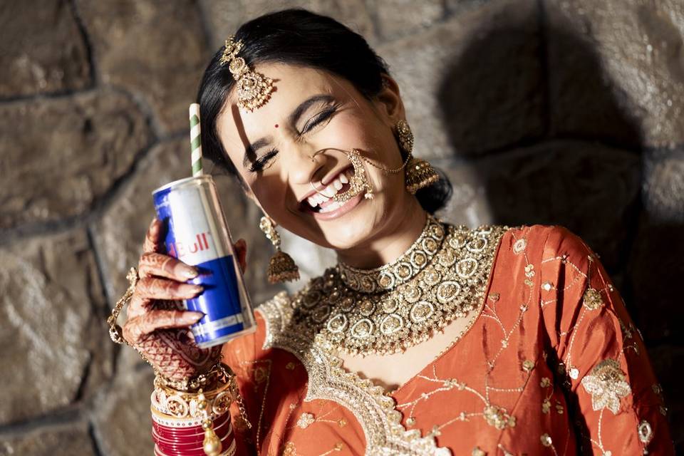 Bride with Redbull