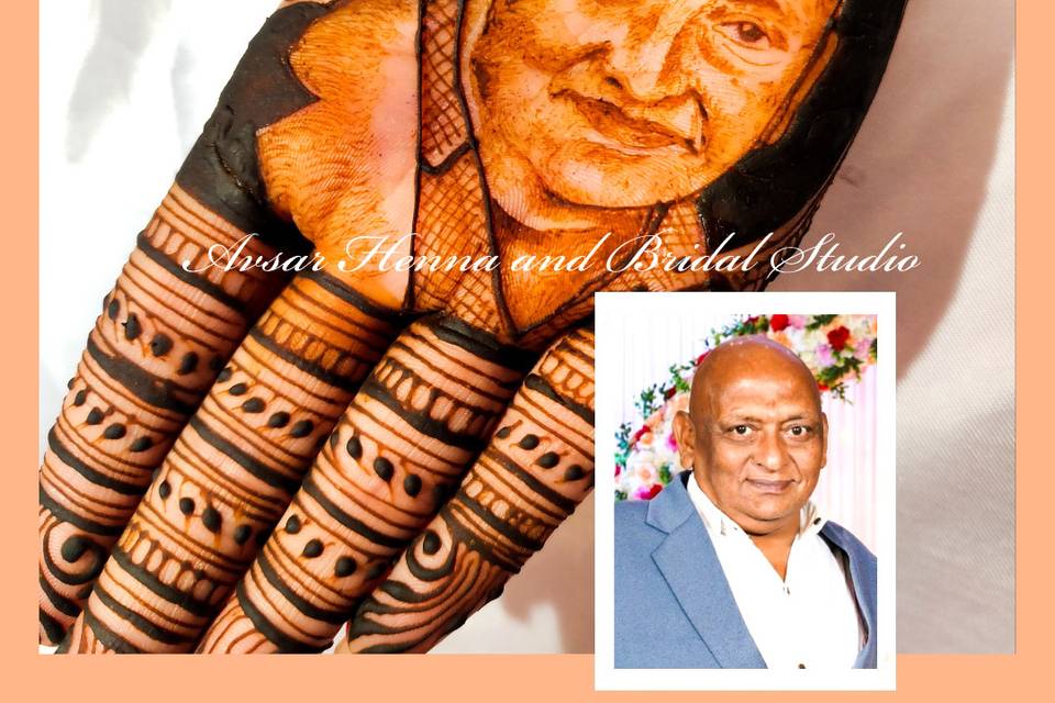 Portrait mehndi design
