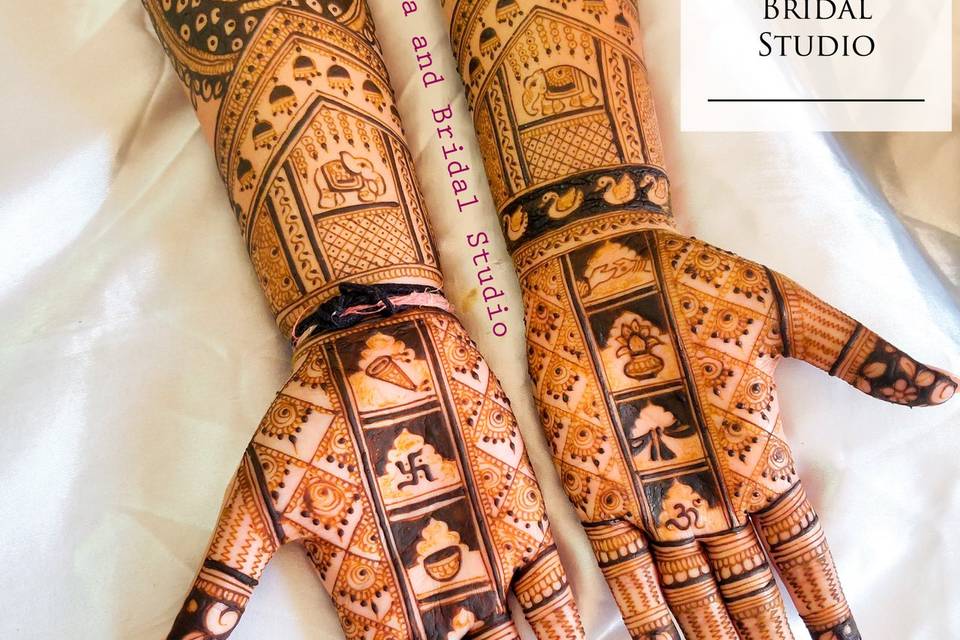 Bridal royal mehndi design