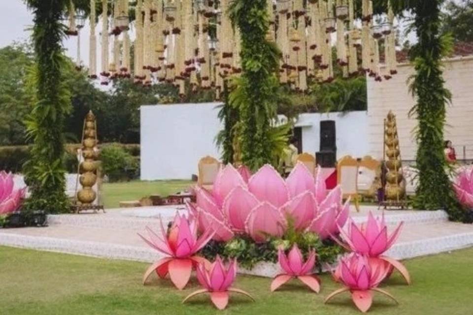 Floral vidhi mandap