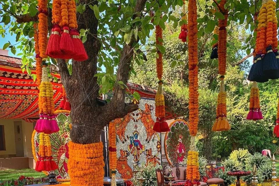 Outdoor haldi / mehandi