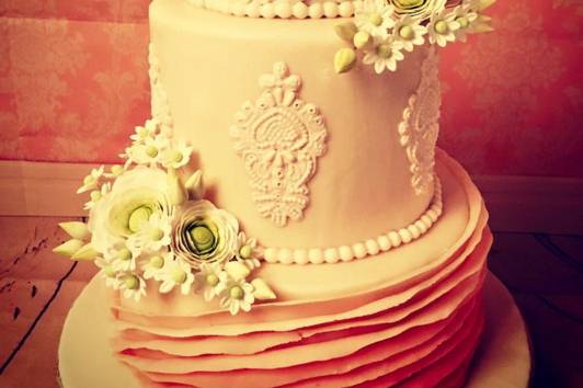 Assorted Flower Wedding Cake - Classy Girl Cupcakes