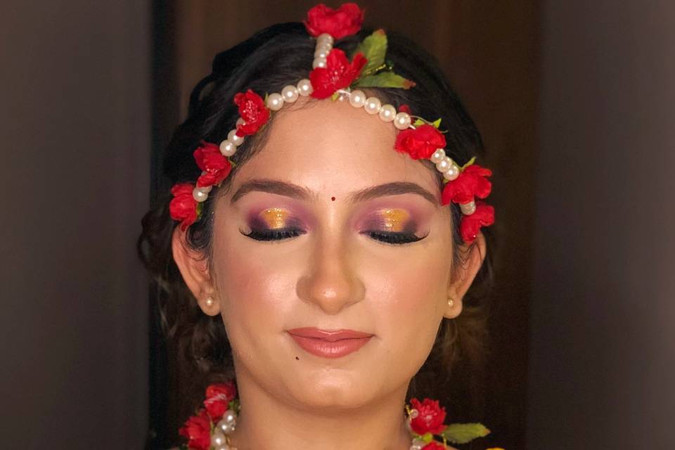 Haldi makeup