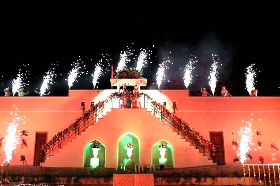 Firework During Varmala