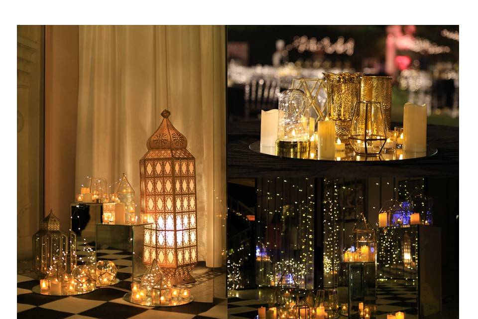 Candles And Moroccan Lamps