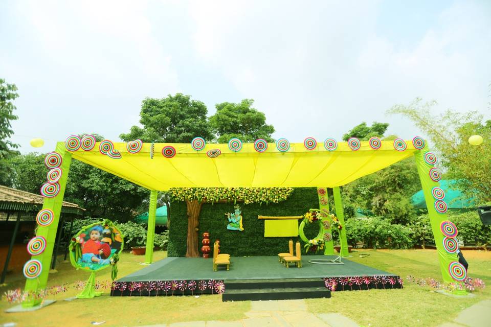 Haldi stage decor