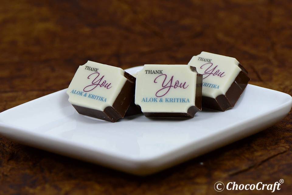 Wedding chocolates chococraft