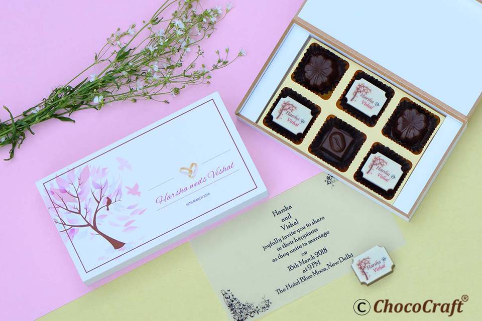 Wedding invites - chococraft