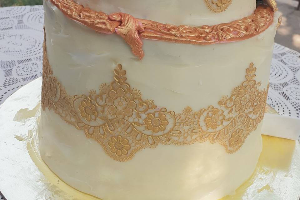 Edible lace beautiful cake