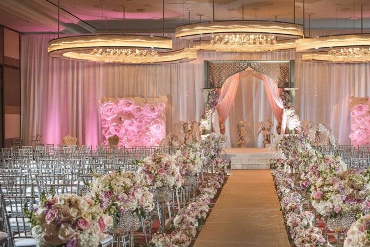 Luxury wedding Hall setup