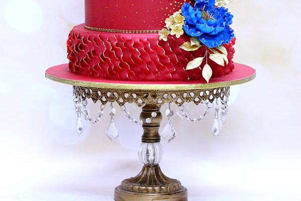 Red & Gold Cake