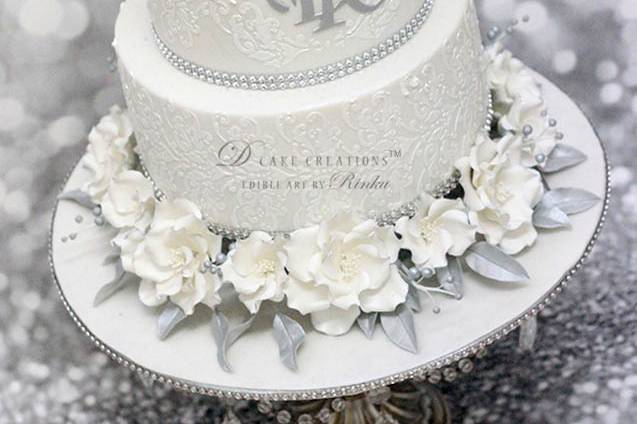 Silver Glitter Cake