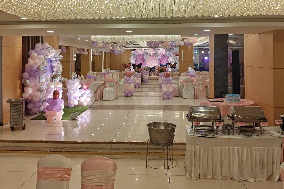 Butter fly theme hall decor