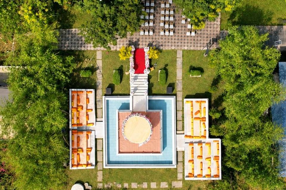 Mandap Setup by the river