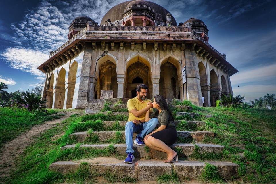 River prewedding shot