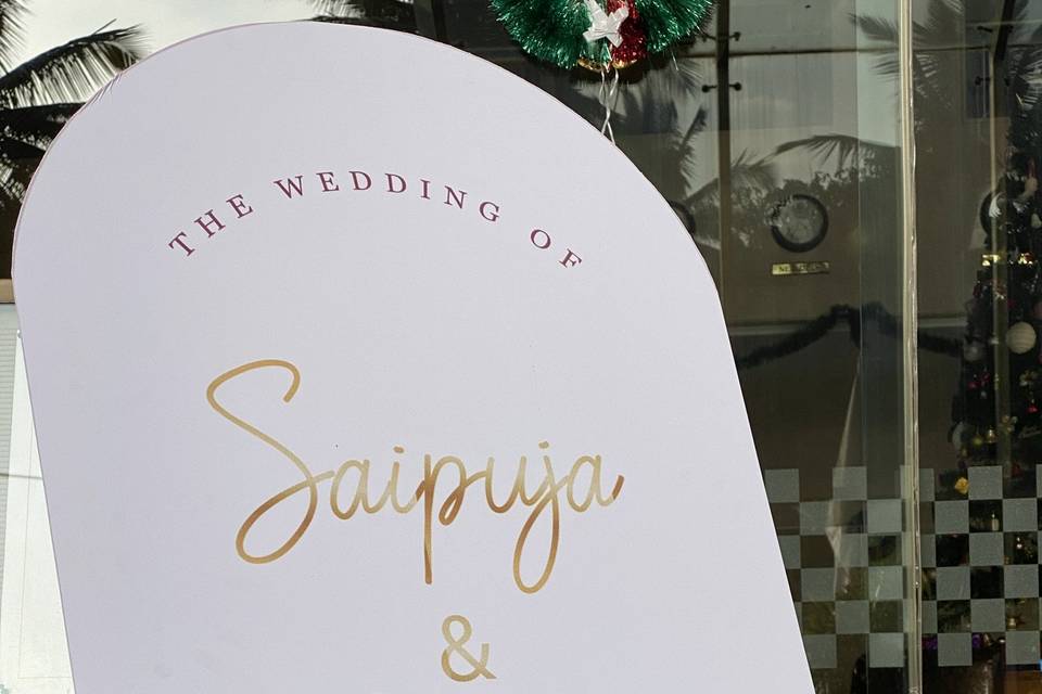 Wedding Name Board