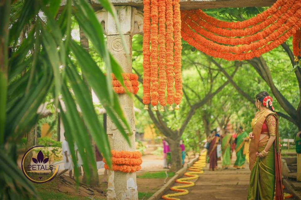 Marigold theme entrance decor