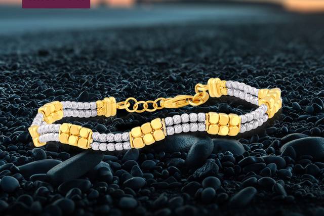 22kt Gold oval baby bracelet | Raj Jewels