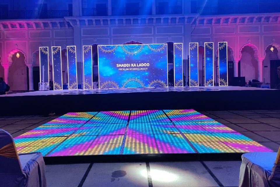 Dance floor setup