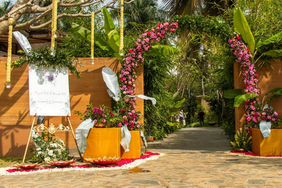 Wedding entrance arch
