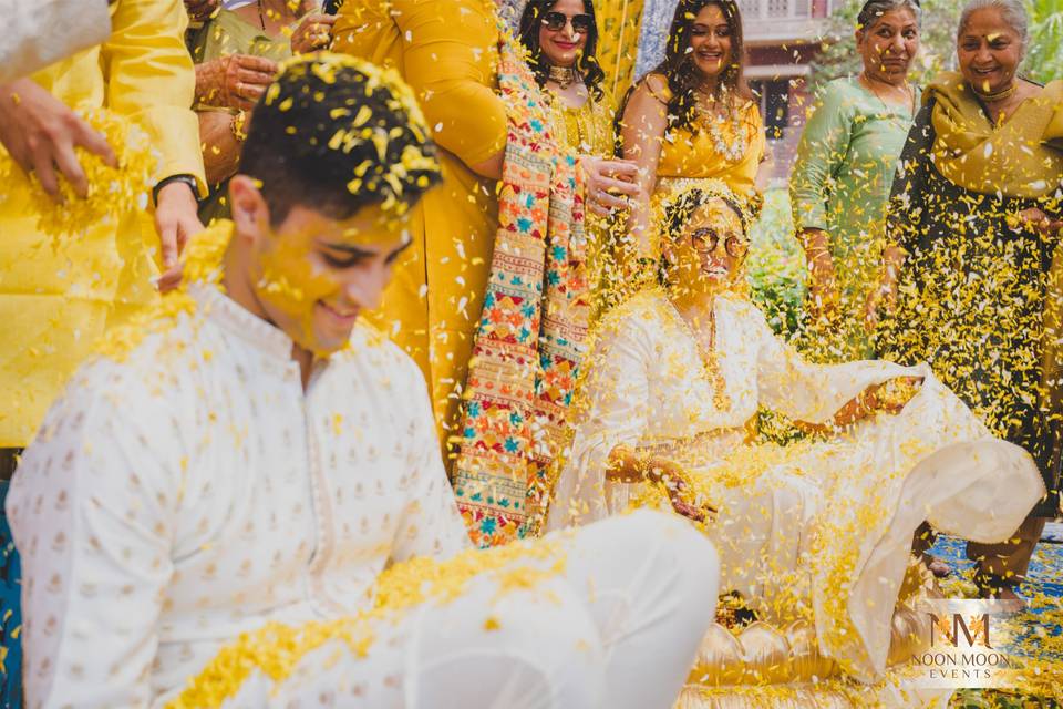 Anuja & Shaurya, Haldi, ITC